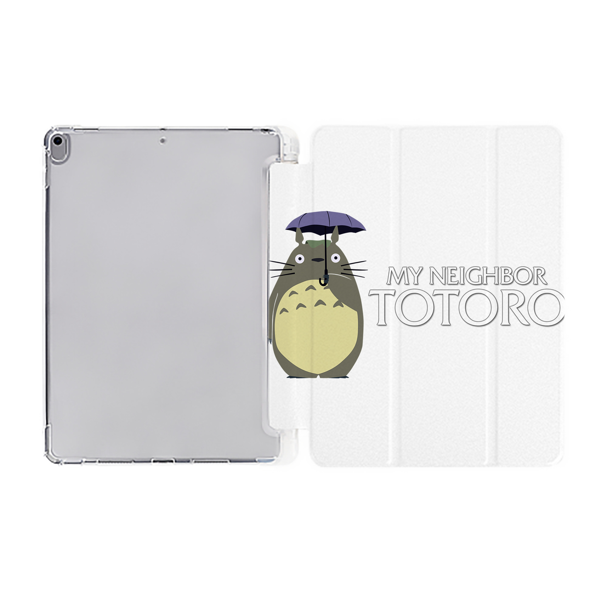 （画像用） となりのトトロ 草壁メイ 草壁サツキ My Neighbor Totoro Satsuki Kusakabe Mei Kusakabe IPad ケース ペン収納付き 三つ折りスタンド PUレザー×シリコン 対応機種9.5/10.5/10.9インチ